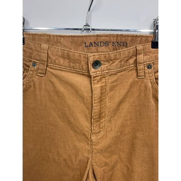 Lands‎ End Mid Rise Straight Corduroy Pants 16W Camel Five Pocket Womens Casual - Picture 7 of 11